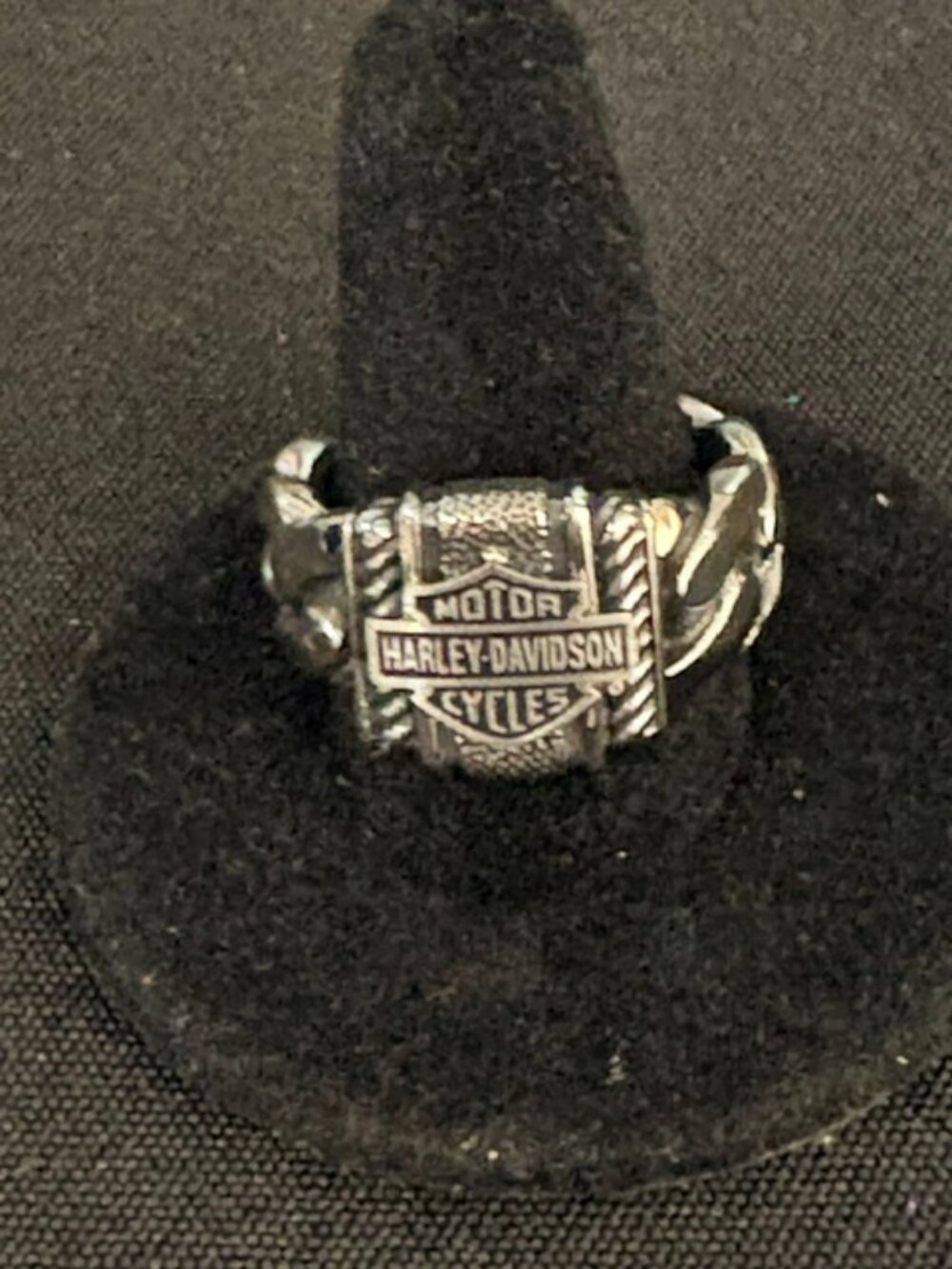 HARLEY DAVIDSON MENS BAR SHIELD STAINLESS STEEL RING